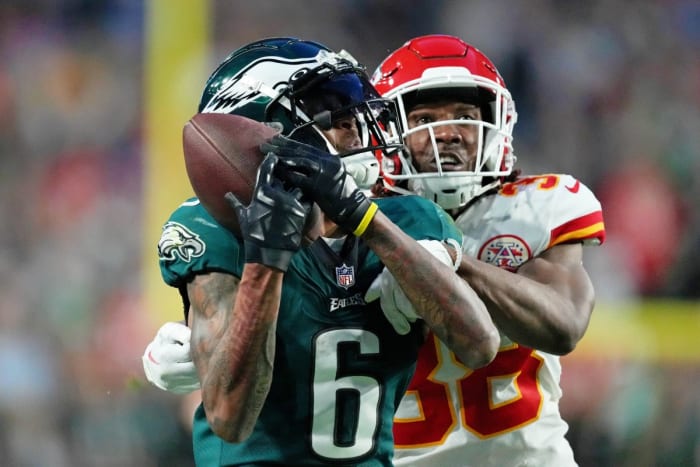 Eagles receiver DeVonta Smith goes to the Lions in SI's re-draft of the 2021 NFL draft.